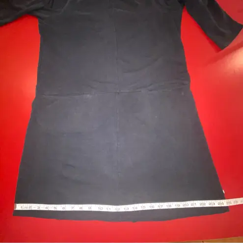 Garnet Hill Zinni by Women’s Black Dress M Cotton Blend Casual Pocket Midi