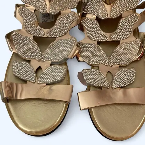 Rose Gold and Silver Shimmering butterfly Women's Sandals Size 8.5
