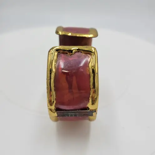 Cuff Bracelet Red Gold Handmade Copper & Brass Bangle Statement Bracelet