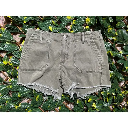 Paige  Green Denim Shorts Size 27 - Image 3