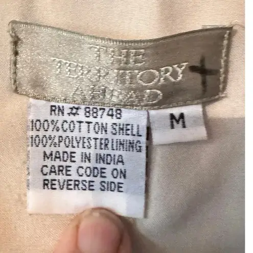 The Territory Ahead  womans light wieght button front 100% Cotton Jacket M