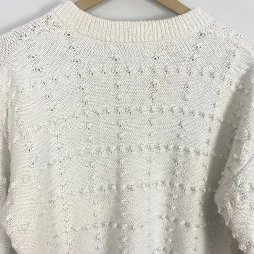 Madewell  Embroidered Boxy Knit Cardigan Sweater