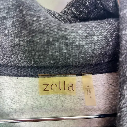 Zella  Jacket Women's Gray Black Mixed Media Hoodie Full Zip Ladies Medium