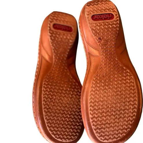 Rieker Leather Slide Sandals Black Comfort Slip