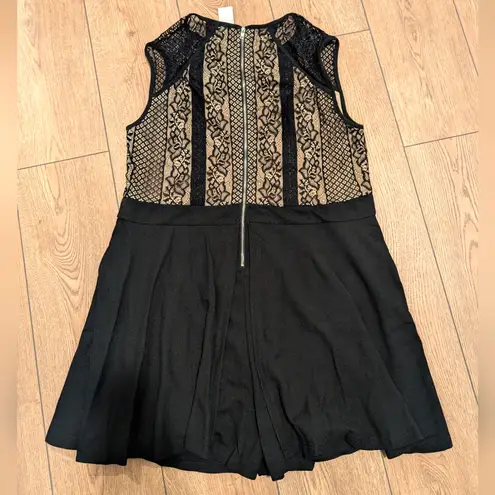 Zenobia NWT Black Nude Lace Skater Dress Jr PLUS 3XL 3X Sexy LBD NEW