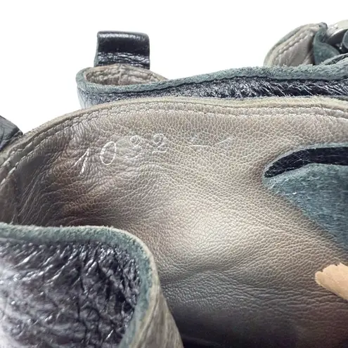 Rocco P. Black Leather Lace Up Zipper Combat Boots Size EU 41/ US 10.5