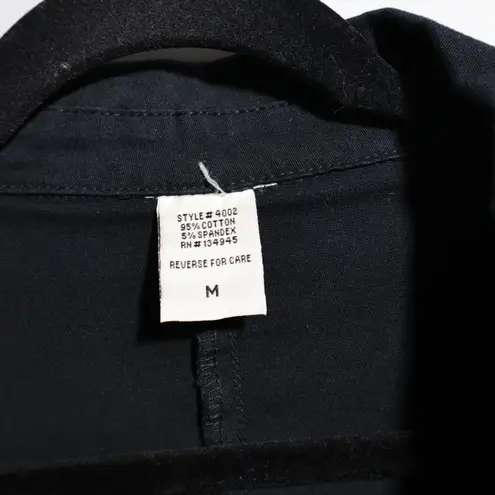 VTG Black Cotton Bedazzled Jacket Rhinestones Western Gothic Womens M Punk Rodeo Size M