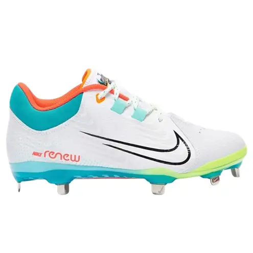 Nike  Renew Hyperdiamond 4 Pro Women White Turbo Green Softball Cleats NWOB - 8.5 - Image 3