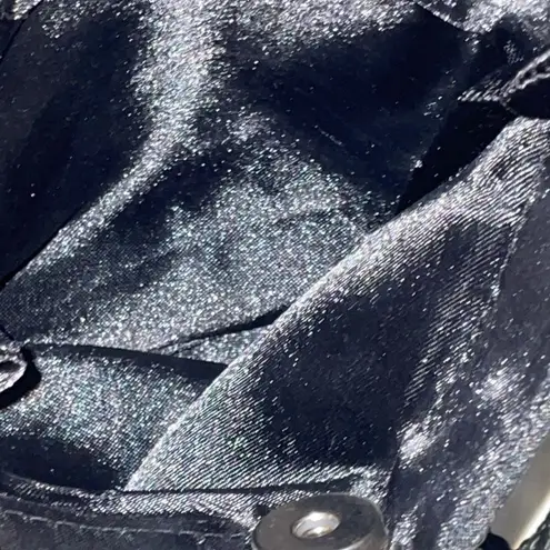 Beaded Black Satin Evening Bag Crossbody Party Purse