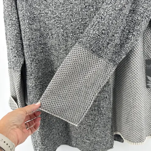 Habitat NEW NWT Natural XL Block Tunic Sweater Cowl Neck Textured Knit Cotton