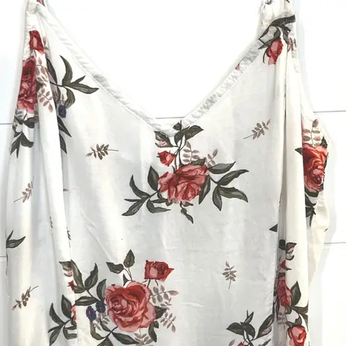 Divided by H&M White Floral Smocked Bust Cami Dress Women Size 6