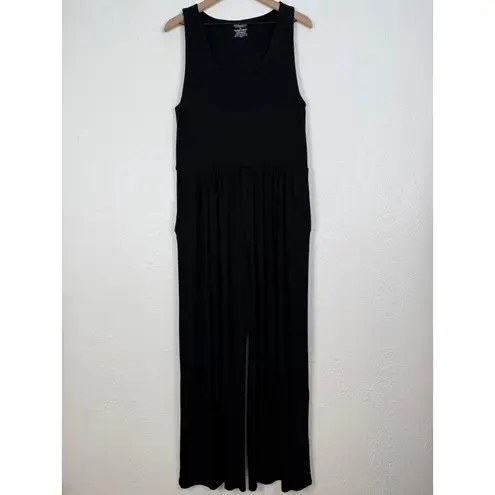 IMBŌDHI Hana Jumpsuit 2.0 Ribbed Black Wide Leg Size 2X