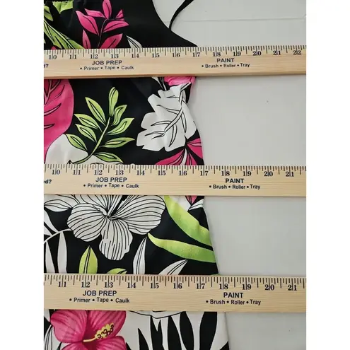 kim rogers Sz 10P Floral Sleeveless Sheath Dress Pockets Tropical Career