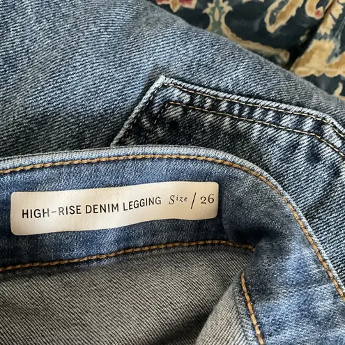 Pilcro Anthropologie & The Letterpress Jeans Womens 26 High Rise Denim Legging