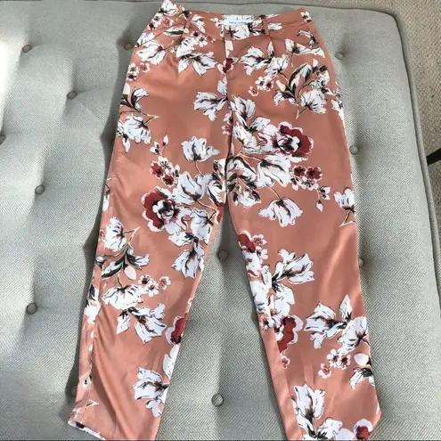 Bishop and Young Satin Floral Taper Pants NWOT S