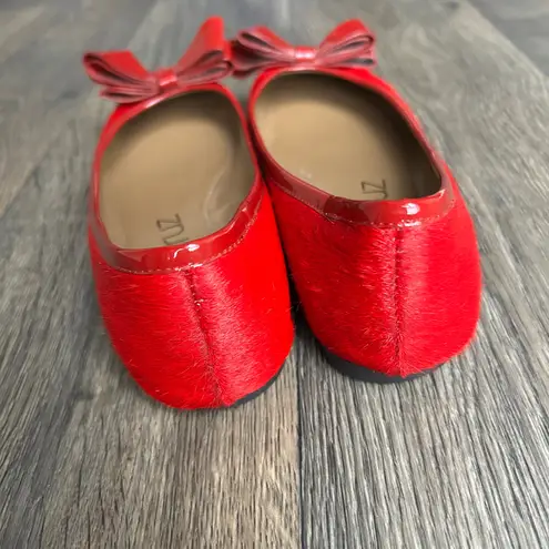 Lola Cruz Red Square Toe Bow Ballet Flats EU Size 39