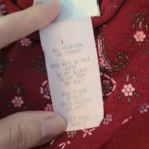 Fashion Bug Maroon Top and Skirt Set Size Small and Medium