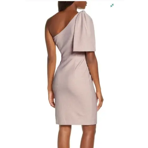 Eliza J Dress Womens Size 2 Pink Sparkle Glitter One Shoulder Draped Bow Detail
