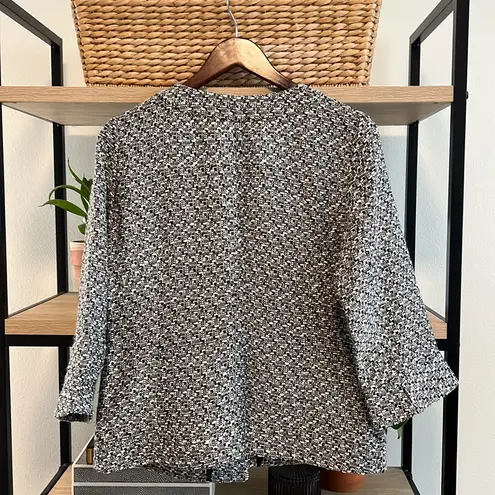 Coldwater Creek Woven Black & White Jacquard Blazer, 12