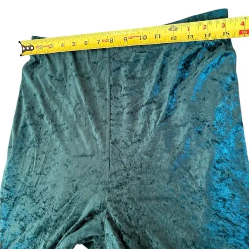 Teddi Vintage 90s Teal Green Velvet Tunic Top High Waisted Pant Set Womens Large
