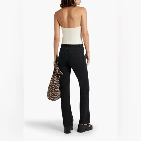 Ganni Betzy High Rise Black Flared Jeans Size 31