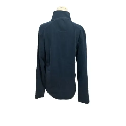 Workout Fleece Women’s Shirt Quarter Zip Pullover Navy Blue Medium