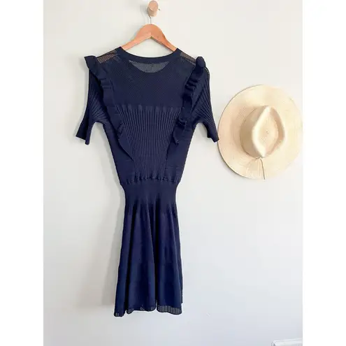 Scotch & Soda | Pointelle Knit Dress | Navy | Sz M
