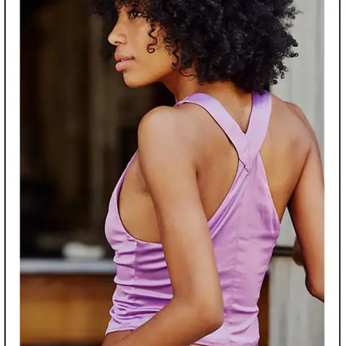 Intimately Free People Happy Hour Cami Purple Satin Size XS NWT