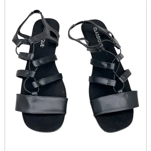 Classique Harper Black Women's Size 8
Stretch Upper 11/4" Heel Sandals New