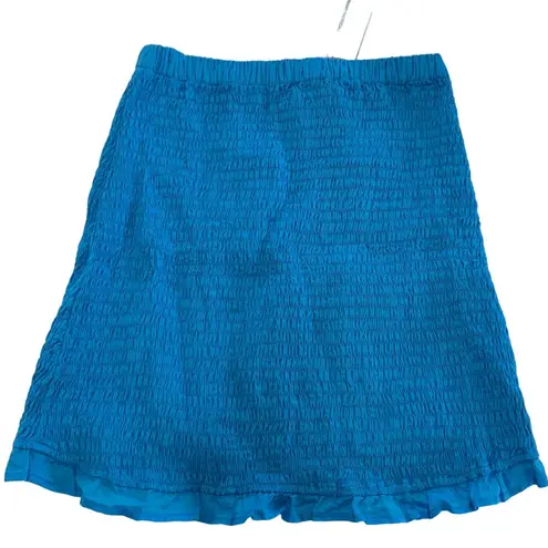 Faithfull the Brand Faithful the Brand Skirt Womens X Small Blue Esti Stretch Shirred Mini