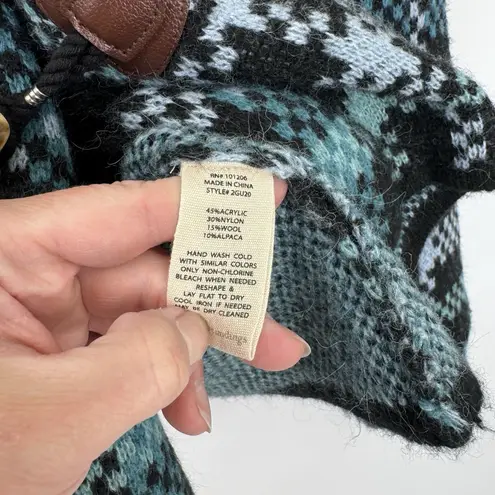 Soft Surroundings Aspen Sweater Jacket Womens Medium Wool Alpaca Blend Pockets