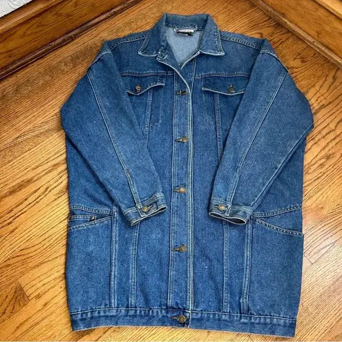 VTG 80’s Weathered Blues Oversized Button Up Denim Jacket Size M Blue Size M
