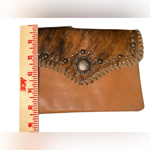 Montana West Genuine Leather adjustable Crossbody hair-on cowhide whipstitch