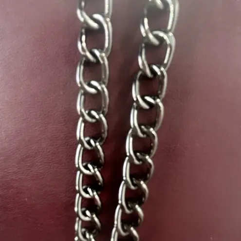 Badgley Mischka Metal Fringe Vegan Leather Wine Crossbody Shoulder Bag