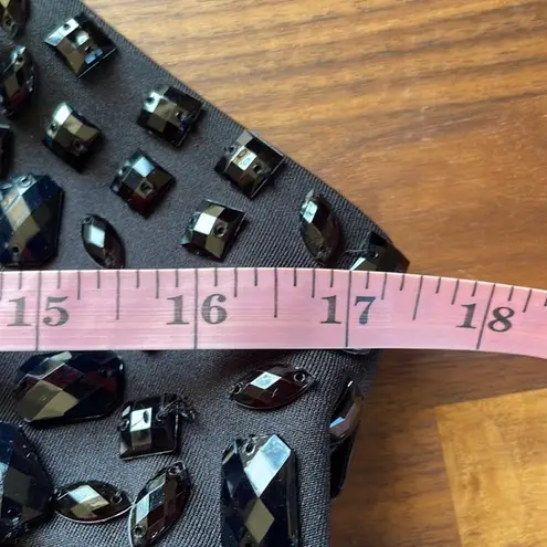Eliza J Beaded Black Top. Size 8
