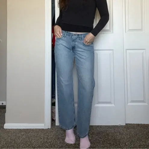 Levi's Vintage 522  Low Rise Loose Fit Jeans Sz 4 Light Wash Dad Jeans