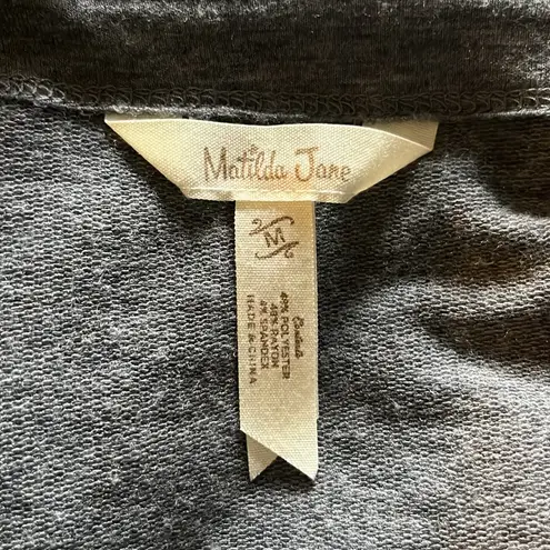 Matilda Jane Medium Count It Out Gray Vest
