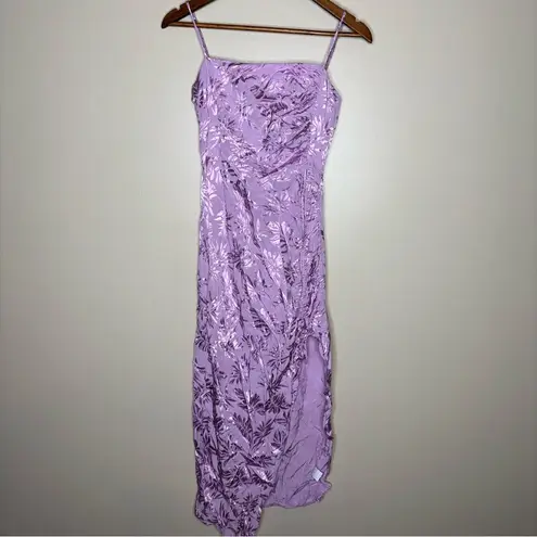 Saylor Gardenia Ruched Floral Jacquard Midi Dress