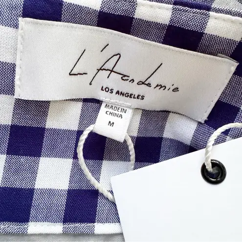 L'Academie NWT L’Academie Revolve Blue Gingham Circle Skirt Size M