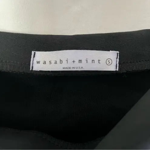 Wasabi + Mint Take A Minute Wide Leg Strapless Jumpsuit in Black small