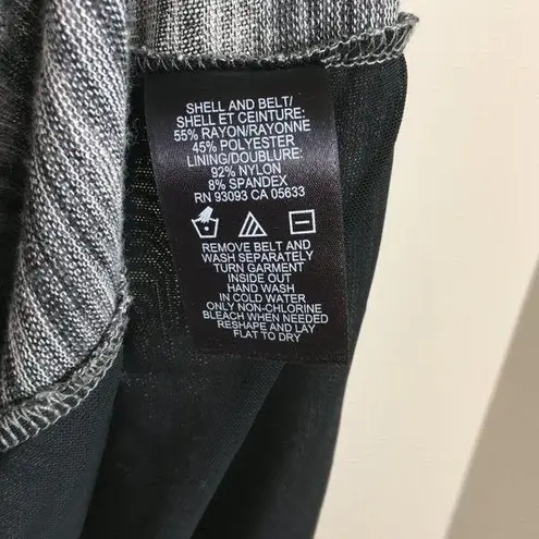 Nic+Zoe Faux Wrap Belted Knit Sleeveless Midi Dress Womens Size XL Lined