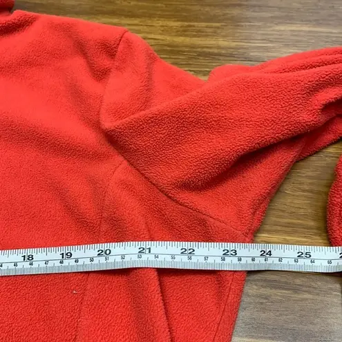 Sahalie Butter Fleece Pullover Womens Size Large Coral Red Fleece 1/4 Snap Mock - Image 9