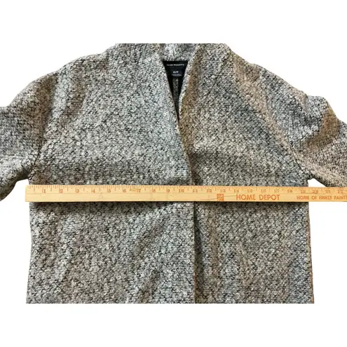 Club Monaco Bouclé Knit Coat XS Gray Open Front Wool Blend Textured Jacket