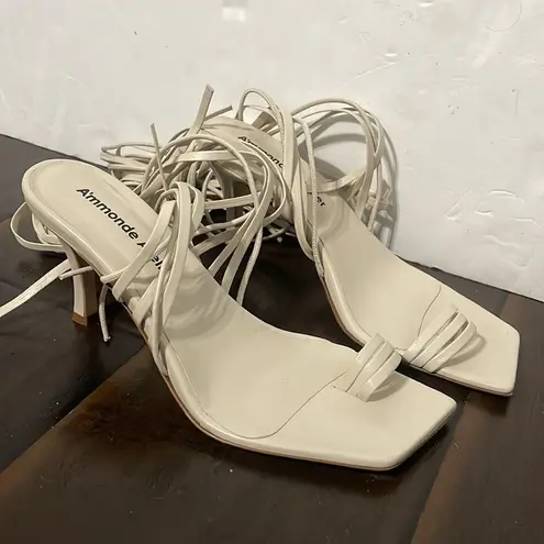 Revolve A'mmonde Atelier Aria 75 Multi Strap, Size EU 38.5 US 8.5 White