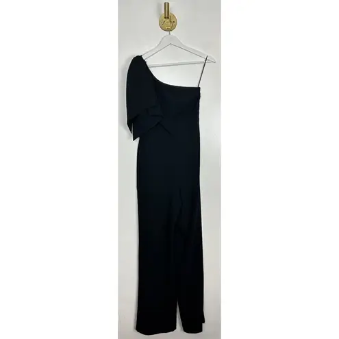 Dress the Population Tiffany One-Shoulder Jumpsuit in Black Size Small