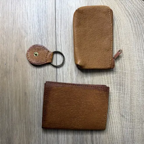 wilson's leather  Crossbody Bag Set Vintage Y2K Bifold Wallet Coin Purse Key Fob