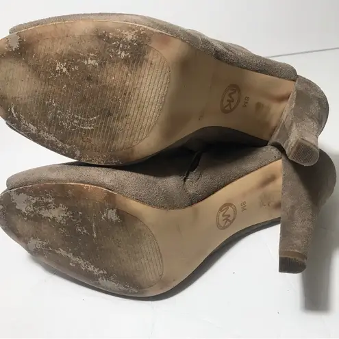 Michael Kors  suede open toe heels size 8 M