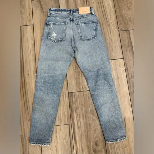 New! Moussy Vintage Humphreys High Waisted Tapered Jeans Size 24 $370 Blue
