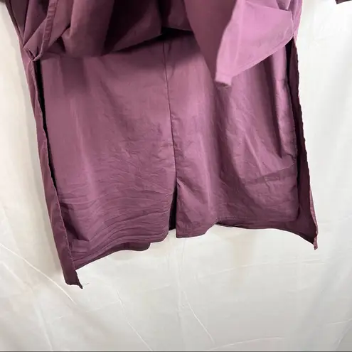 THML Anthropologie Womens Romper/Dress Sz S Bell Sleeve Plum Color Casual Beach