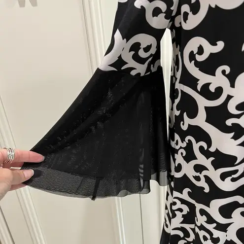 The Pyramid Collection Black & White Tunic Whimsigoth Fairy Grunge Artsy Boho Size L